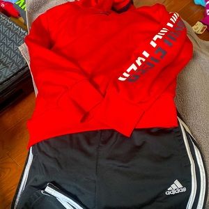Adidas pants 10/12sweater Tommy Hilfiger red 12/14